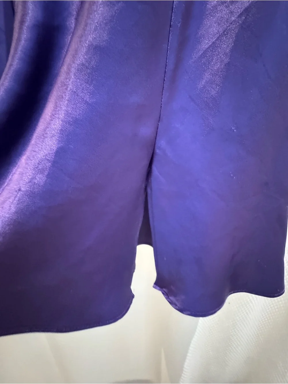 Victoria's Secret Purple Satin Lace-Trim Chemise